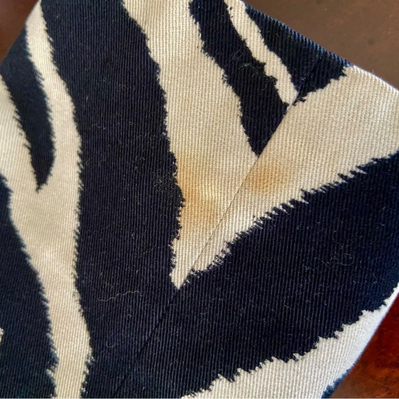 Emanuel Ungaro Cotton 2 Pc Set Zebra Print Blazer Lining Rayon & Skirt Sz 6/40 - Picture 13 of 16